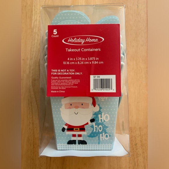 5-pack Christmas Gift Boxes (Takeout Container-Style) - Picture 2 of 14